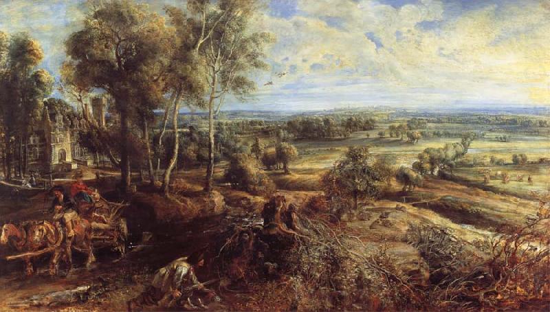 Peter Paul Rubens An Autumn Landscape with a View of Het Steen in the Earyl Morning china oil painting image